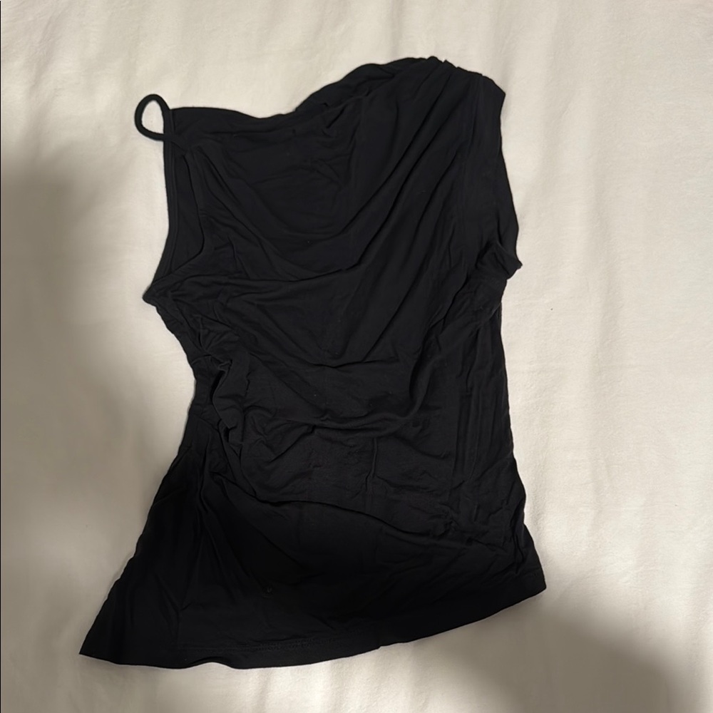 Elegant Black One-Shoulder Top